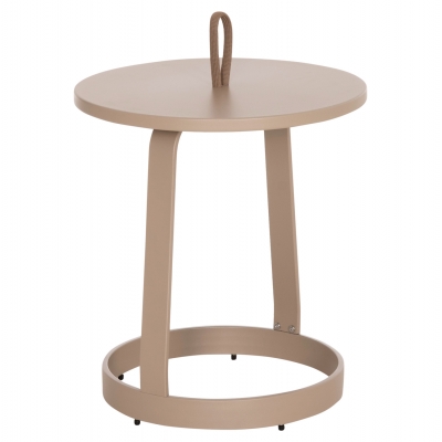 ΤΡΑΠΕΖΙ ΒΟΗΘΗΤΙΚΟ ΕΞ.ΧΩΡΟΥ MINO HM6432.03 ΑΛΟΥΜΙΝΙΟ & ΣΧΟΙΝΙ ΚΑΠΟΥΤΣΙΝΟ Φ47x53Υεκ