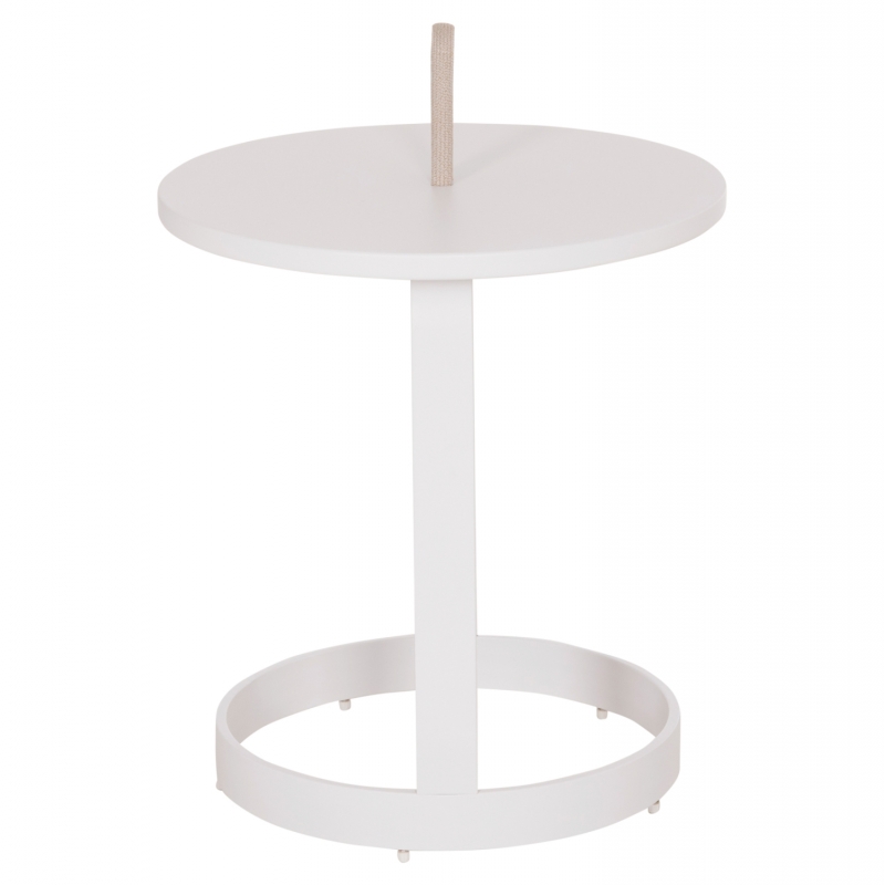 ΤΡΑΠΕΖΙ ΒΟΗΘΗΤΙΚΟ ΕΞ.ΧΩΡΟΥ MINO HM6432.02 ΑΛΟΥΜΙΝΙΟ ΛΕΥΚΟ & ΣΧΟΙΝΙ ΜΠΕΖ Φ47x53Υεκ