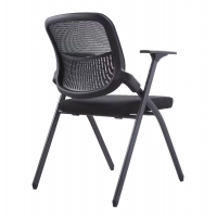 ΚΑΡΕΚΛΑ ΣΥΝΕΔΡΙΟΥ ΠΤΥΣΣΟΜΕΝΗ ΜΕ ΑΝΑΛΟΓΙΟ DENO HM1209.01 MESH ΥΦΑΣΜΑ ΜΑΥΡΟ 60x59x87Υεκ.