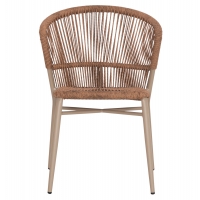 ΚΑΡΕΚΛΑ ΑΛΟΥΜΙΝΙΟΥ LYNN HM6267.03 ΚΑΠΟΥΤΣΙΝΟ ΣΚΕΛΕΤΟΣ-P.E.RATTAN ΦΥΣΙΚΟ 57x62x78Υεκ