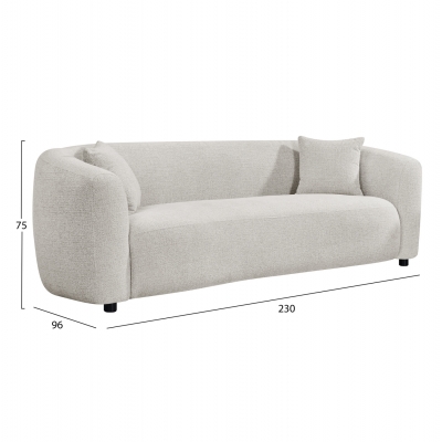 ΚΑΝΑΠΕΣ 3-ΘΕΣΙΟΣ NORD HM3321.02 ΑΝΟΙΧΤΟ ΜΠΕΖ ΥΦΑΣΜΑ 230x96x75Υεκ. ΚΑΝΑΠΕΣ 3-ΘΕΣΙΟΣ NORD HM3321.02 ΑΝΟΙΧΤΟ ΜΠΕΖ ΥΦΑΣΜΑ 230x96x75Υεκ.