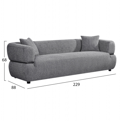 ΚΑΝΑΠΕΣ 3-ΘΕΣΙΟΣ ARCTIS HM3327.01 ΓΚΡΙ ΥΦΑΣΜΑ 229x88x68Υεκ. ΚΑΝΑΠΕΣ 3-ΘΕΣΙΟΣ ARCTIS HM3327.01 ΓΚΡΙ ΥΦΑΣΜΑ 229x88x68Υεκ.