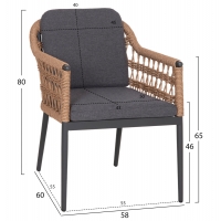 ΠΟΛΥΘΡΟΝΑ BOXER HM6556.01 ΑΛΟΥΜΙΝΙΟ & OLEFIN ΓΚΡΙ-TWIST WICKER 58x60x80Yεκ ΠΟΛΥΘΡΟΝΑ BOXER HM6556.01 ΑΛΟΥΜΙΝΙΟ & OLEFIN ΓΚΡΙ-TWIST WICKER 58x60x80Yεκ