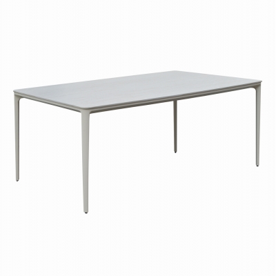 ΤΡΑΠΕΖΙ ΤΡΑΠΕΖΑΡΙΑΣ STAD HM6558.02 ΜΠΕΖ ΑΛΟΥΜΙΝΙΟ--ΛΕΥΚΟ SINTERED STONE 220x100x75Υεκ