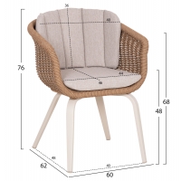 ΠΟΛΥΘΡΟΝΑ VICTUS HM6559.02 ΑΛΟΥΜΙΝΙΟ & OLEFIN ΜΠΕΖ-TWIST WICKER 60x62x76Yεκ ΠΟΛΥΘΡΟΝΑ VICTUS HM6559.02 ΑΛΟΥΜΙΝΙΟ & OLEFIN ΜΠΕΖ-TWIST WICKER 60x62x76Yεκ
