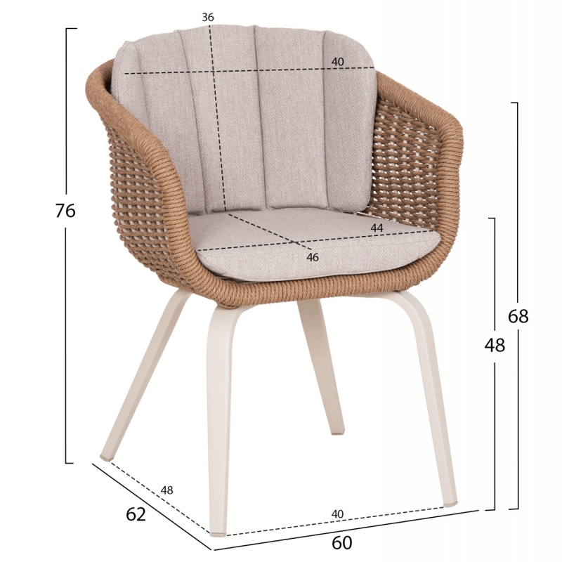 ΠΟΛΥΘΡΟΝΑ VICTUS HM6559.02 ΑΛΟΥΜΙΝΙΟ & OLEFIN ΜΠΕΖ-TWIST WICKER 60x62x76Yεκ ΠΟΛΥΘΡΟΝΑ VICTUS HM6559.02 ΑΛΟΥΜΙΝΙΟ & OLEFIN ΜΠΕΖ-TWIST WICKER 60x62x76Yεκ