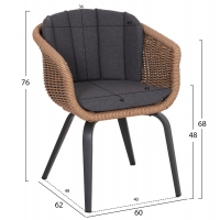 ΠΟΛΥΘΡΟΝΑ VICTUS HM6559.01 ΑΛΟΥΜΙΝΙΟ & OLEFIN ΓΚΡΙ-TWIST WICKER 60x62x76Yεκ ΠΟΛΥΘΡΟΝΑ VICTUS HM6559.01 ΑΛΟΥΜΙΝΙΟ & OLEFIN ΓΚΡΙ-TWIST WICKER 60x62x76Yεκ
