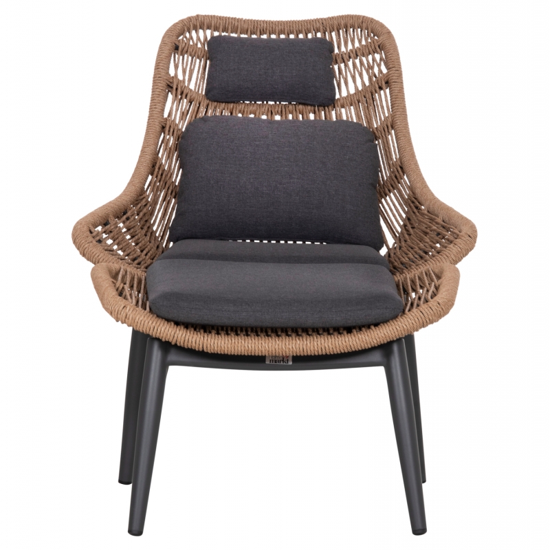 ΠΟΛΥΘΡΟΝΑ LOUNGE ΜΕ ΥΠΟΠΟΔΙΟ REMVAZZO HM6561.01 ΑΛΟΥΜΙΝΙΟ ΓΚΡΙ--WICKER 90x85x96Υεκ