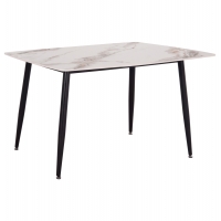 ΤΡΑΠΕΖΙ RAVEN HM18149.04 ΚΕΡΑΜΙΚΟ TOP ΜΕ ΟΨΗ ΛΕΥΚΟ/ΚΑΦΕ ΜΑΡΜΑΡΟ 140x80x74Υεκ.