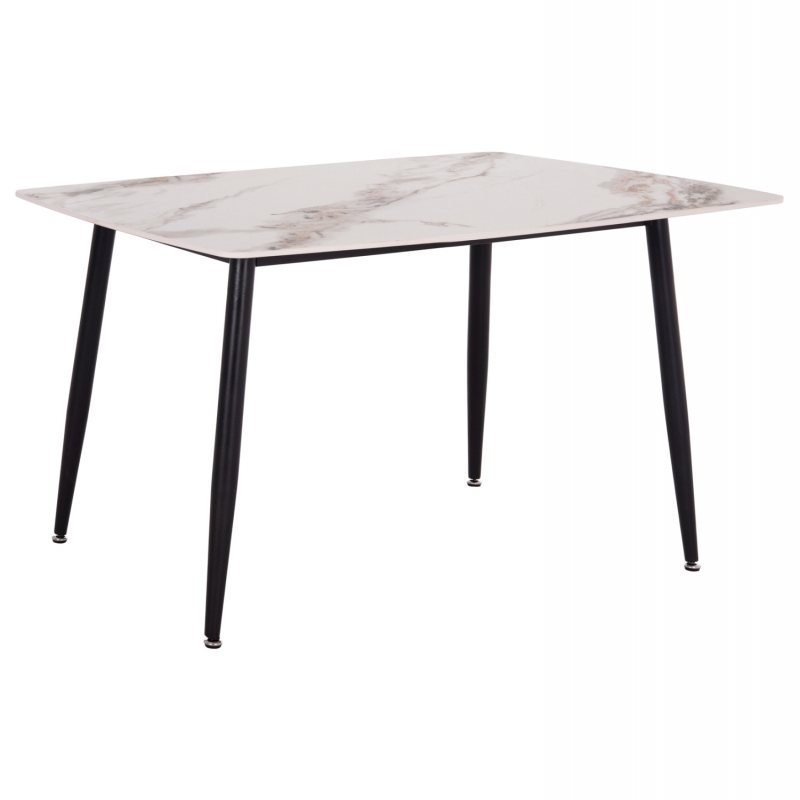 ΤΡΑΠΕΖΙ RAVEN HM18149.04 ΚΕΡΑΜΙΚΟ TOP ΜΕ ΟΨΗ ΛΕΥΚΟ/ΚΑΦΕ ΜΑΡΜΑΡΟ 140x80x74Υεκ.