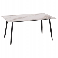 ΤΡΑΠΕΖΙ RAVEN HM18150.04 ΚΕΡΑΜΙΚΟ TOP ΜΕ ΟΨΗ ΛΕΥΚΟ/ΚΑΦΕ ΜΑΡΜΑΡΟ 160x80x74Υεκ.