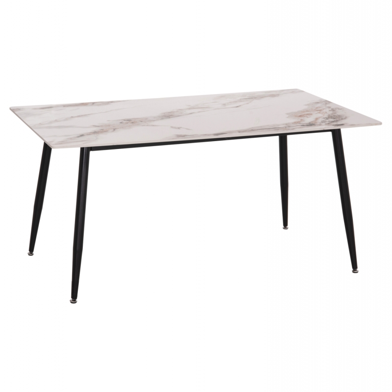 ΤΡΑΠΕΖΙ RAVEN HM18150.04 ΚΕΡΑΜΙΚΟ TOP ΜΕ ΟΨΗ ΛΕΥΚΟ/ΚΑΦΕ ΜΑΡΜΑΡΟ 160x80x74Υεκ.