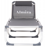 ΞΑΠΛΩΣΤΡΑ ΠΑΡΑΛΙΑΣ ΑΛΟΥΜΙΝΙΟΥ ΒΑΡ.ΤΥΠΟΥ ALMIRA HM5054.10 ΓΚΡΙ TEXTILENE 187x59x78Υεκ