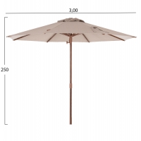 ΕΠΑΓΓΕΛΜΑΤΙΚΗ ΟΜΠΡΕΛΑ GLADELL Φ3,00μ HM6603.02 ΜΠΕΖ ΠΑΝΙ-HEAT TRANSFER ΑΛΟΥMΙΝΙΟ (ΧΩΡΙΣ ΒΑΣΗ)