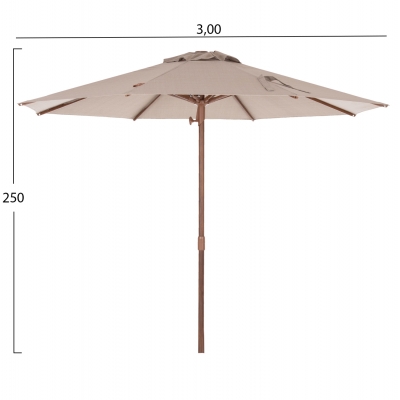 ΕΠΑΓΓΕΛΜΑΤΙΚΗ ΟΜΠΡΕΛΑ GLADELL Φ3,00μ HM6603.02 ΜΠΕΖ ΠΑΝΙ-HEAT TRANSFER ΑΛΟΥMΙΝΙΟ (ΧΩΡΙΣ ΒΑΣΗ)
