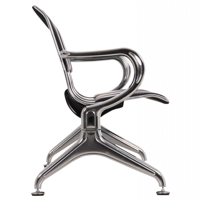 ΚΑΘΙΣΜΑ ΑΝΑΜΟΝΗΣ Τ.ΑΕΡΟΔΡΟΜΙΟΥ 3ΘΕΣΙΟ AVIATOR HM18400 ΜΕΤΑΛΛΟ ΜΕ PU ΜΑΥΡΟ 172x55x76Υ