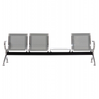 ΚΑΘΙΣΜΑ ΑΝΑΜΟΝΗΣ Τ.ΑΕΡΟΔΡΟΜΙΟΥ 3ΘΕΣΙΟ+ΤΡΑΠΕΖΙ AVIATOR HM18403 ΜΕΤΑΛΛΟ MESH ΓΚΡΙ 223x55x76Υεκ