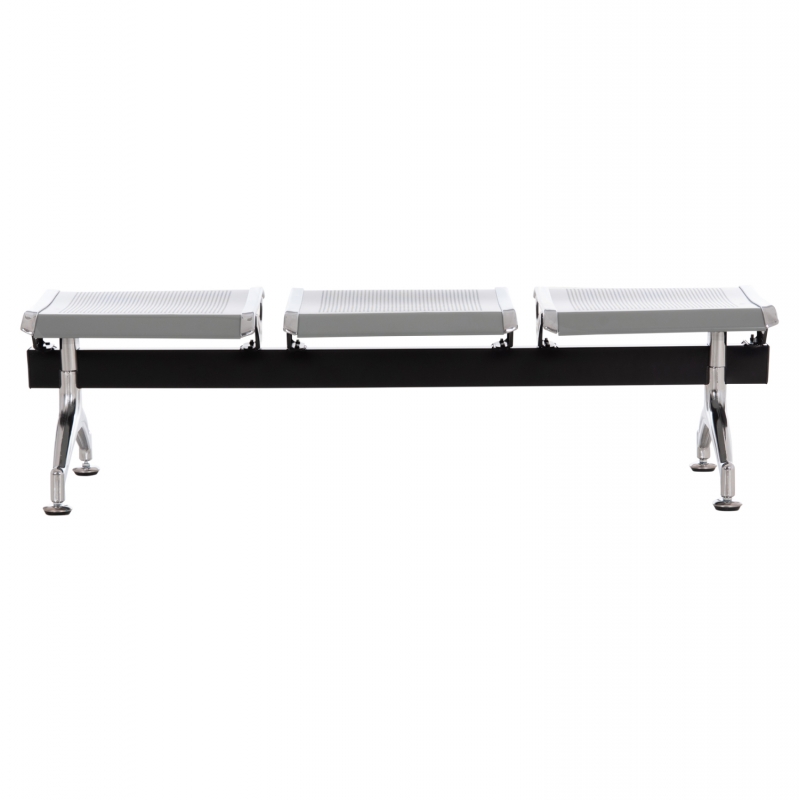 ΚΑΘΙΣΜΑ ΑΝΑΜΟΝΗΣ ΑΝΑΜΟΝΗΣ Τ.ΑΕΡΟΔΡΟΜΙΟΥ 3ΘΕΣΙΟ AVIATOR HM18404 ΜΕΤΑΛΛΟ MESH ΓΚΡΙ 148x50x40Υεκ