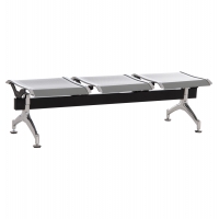 ΚΑΘΙΣΜΑ ΑΝΑΜΟΝΗΣ ΑΝΑΜΟΝΗΣ Τ.ΑΕΡΟΔΡΟΜΙΟΥ 3ΘΕΣΙΟ AVIATOR HM18404 ΜΕΤΑΛΛΟ MESH ΓΚΡΙ 148x50x40Υεκ