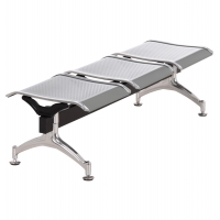 ΚΑΘΙΣΜΑ ΑΝΑΜΟΝΗΣ ΑΝΑΜΟΝΗΣ Τ.ΑΕΡΟΔΡΟΜΙΟΥ 3ΘΕΣΙΟ AVIATOR HM18404 ΜΕΤΑΛΛΟ MESH ΓΚΡΙ 148x50x40Υεκ