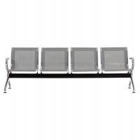 ΚΑΘΙΣΜΑ ΑΝΑΜΟΝΗΣ Τ.ΑΕΡΟΔΡΟΜΙΟΥ 4ΘΕΣΙΟ AVIATOR HM18401 ΜΕΤΑΛΛΟ MESH ΓΚΡΙ 223x55x76Υ