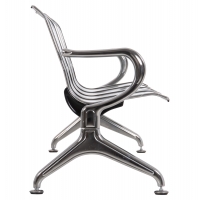 ΚΑΘΙΣΜΑ ΑΝΑΜΟΝΗΣ Τ.ΑΕΡΟΔΡΟΜΙΟΥ 4ΘΕΣΙΟ AVIATOR HM18401 ΜΕΤΑΛΛΟ MESH ΓΚΡΙ 223x55x76Υ