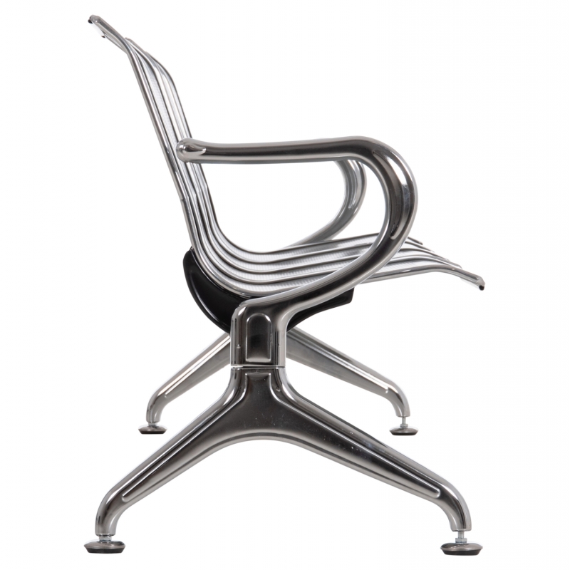 ΚΑΘΙΣΜΑ ΑΝΑΜΟΝΗΣ Τ.ΑΕΡΟΔΡΟΜΙΟΥ 4ΘΕΣΙΟ AVIATOR HM18401 ΜΕΤΑΛΛΟ MESH ΓΚΡΙ 223x55x76Υ