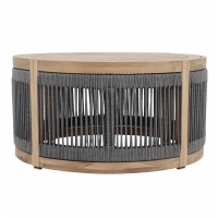 ΤΡΑΠΕΖΙ ΜΕΣΗΣ ΕΞ.ΧΩΡΟΥ ΣΤΡΟΓΓΥΛΟ MORMONT HM6262.02 ΞΥΛΟ ΑΚΑΚΙΑΣ-ΣΧΟΙΝΙ ΓΚΡΙ Φ60x40Υ