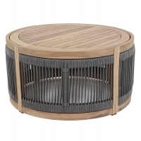 ΤΡΑΠΕΖΙ ΜΕΣΗΣ ΕΞ.ΧΩΡΟΥ ΣΤΡΟΓΓΥΛΟ MORMONT HM6262.02 ΞΥΛΟ ΑΚΑΚΙΑΣ-ΣΧΟΙΝΙ ΓΚΡΙ Φ60x40Υ