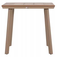 ΤΡΑΠΕΖΙ ΑΛΟΥΜΙΝΙΟΥ ΤΕΤΡΑΓΩΝΟ TABER HM5563.04 ΚΑΠΟΥΤΣΙΝΟ-ΕΠΙΦΑΝΕΙΑ POLYWOOD 80x80x73Υ