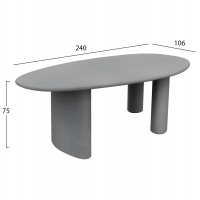 ΤΡΑΠΕΖΙ ΤΡΑΠΕΖΑΡΙΑΣ ΟΒΑΛ VOLPE HM6599.01 ΓΚΡΙ FIBER CEMENT 240x100x75Υεκ ΤΡΑΠΕΖΙ ΤΡΑΠΕΖΑΡΙΑΣ ΟΒΑΛ VOLPE HM6599.01 ΓΚΡΙ FIBER CEMENT 240x100x75Υεκ