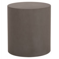 ΤΡΑΠΕΖΙ ΒΟΗΘΗΤΙΚΟ FIBER CEMENT ΣΤΡΟΓΓΥΛΟ KYOKO HM6592.01 ΓΚΡΙ Φ40x43Υεκ.