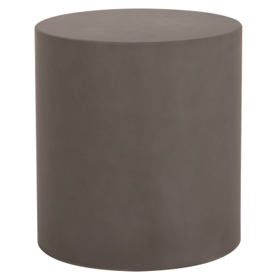 ΤΡΑΠΕΖΙ ΒΟΗΘΗΤΙΚΟ FIBER CEMENT ΣΤΡΟΓΓΥΛΟ KYOKO HM6592.01 ΓΚΡΙ Φ40x43Υεκ.