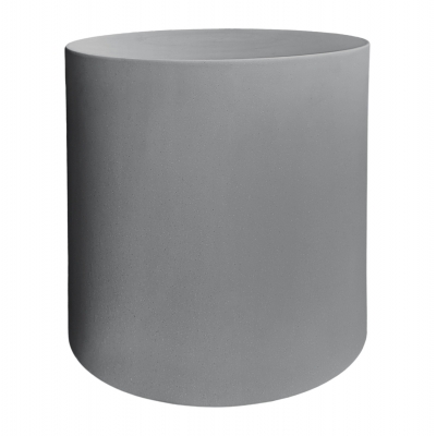 ΤΡΑΠΕΖΙ ΒΟΗΘΗΤΙΚΟ FIBER CEMENT ΣΤΡΟΓΓΥΛΟ KYOKO HM6592.01 ΓΚΡΙ Φ40x43Υεκ.
