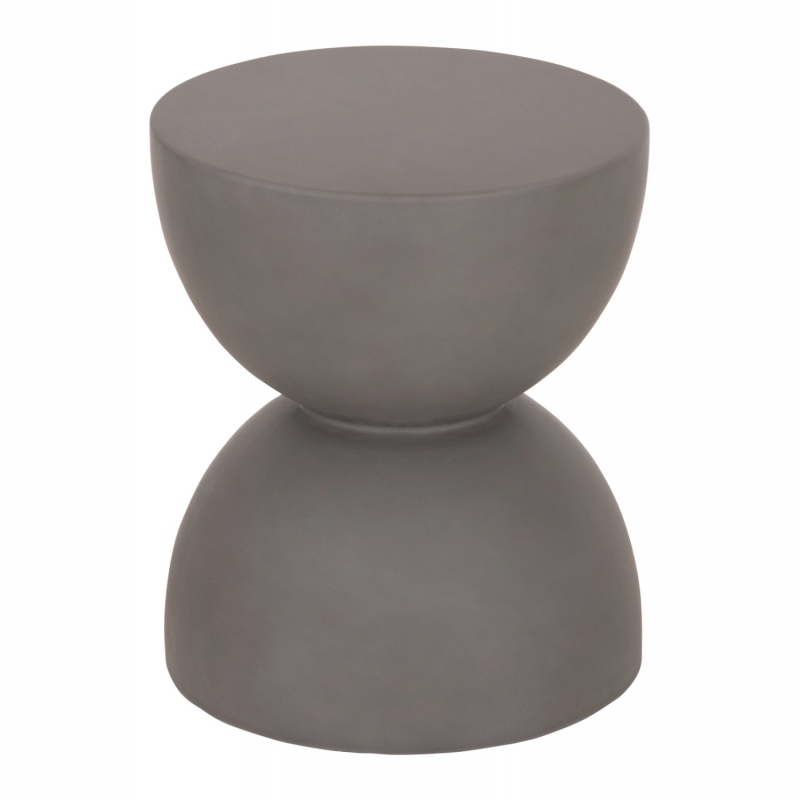 ΣΚΑΜΠΟ ΣΤΡΟΓΓΥΛΟ ZINI HM6580.01 FIBER CEMENT ΣΕ ΓΚΡΙ Φ35x43Υεκ
