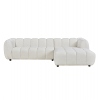 ΚΑΝΑΠΕΣ ΓΩΝΙΑ (ΔΕΞΙΑ) LYKKE HM3326.02R ΕΚΡΟΥ ΥΦΑΣΜΑ 280x89-165(η γωνία)x70Υεκ