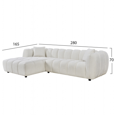 ΚΑΝΑΠΕΣ ΓΩΝΙΑ (ΑΡΙΣΤΕΡΗ) LYKKE HM3326.02L ΕΚΡΟΥ ΥΦΑΣΜΑ 280x89-165(η γωνία)x70Υεκ ΚΑΝΑΠΕΣ ΓΩΝΙΑ (ΑΡΙΣΤΕΡΗ) LYKKE HM3326.02L ΕΚΡΟΥ ΥΦΑΣΜΑ 280x89-165(η γωνία)x70Υεκ