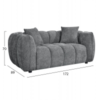 ΚΑΝΑΠΕΣ 2-ΘΕΣΙΟΣ LYKKE HM3324.01 ΓΚΡΙ ΥΦΑΣΜΑ 172x89x70Υεκ. ΚΑΝΑΠΕΣ 2-ΘΕΣΙΟΣ LYKKE HM3324.01 ΓΚΡΙ ΥΦΑΣΜΑ 172x89x70Υεκ.