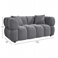 ΚΑΝΑΠΕΣ 2-ΘΕΣΙΟΣ NORIKA HM3332.01 ΓΚΡΙ ΥΦΑΣΜΑ 172x91x72Υεκ. ΚΑΝΑΠΕΣ 2-ΘΕΣΙΟΣ NORIKA HM3332.01 ΓΚΡΙ ΥΦΑΣΜΑ 172x91x72Υεκ.