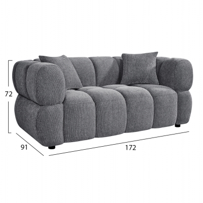 ΚΑΝΑΠΕΣ 2-ΘΕΣΙΟΣ NORIKA HM3332.01 ΓΚΡΙ ΥΦΑΣΜΑ 172x91x72Υεκ. ΚΑΝΑΠΕΣ 2-ΘΕΣΙΟΣ NORIKA HM3332.01 ΓΚΡΙ ΥΦΑΣΜΑ 172x91x72Υεκ.