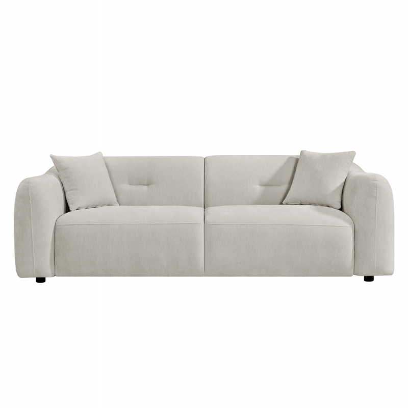ΚΑΝΑΠΕΣ 3-ΘΕΣΙΟΣ JUNOA HM3333.02 ΕΚΡΟΥ ΥΦΑΣΜΑ 228x89x74Υεκ