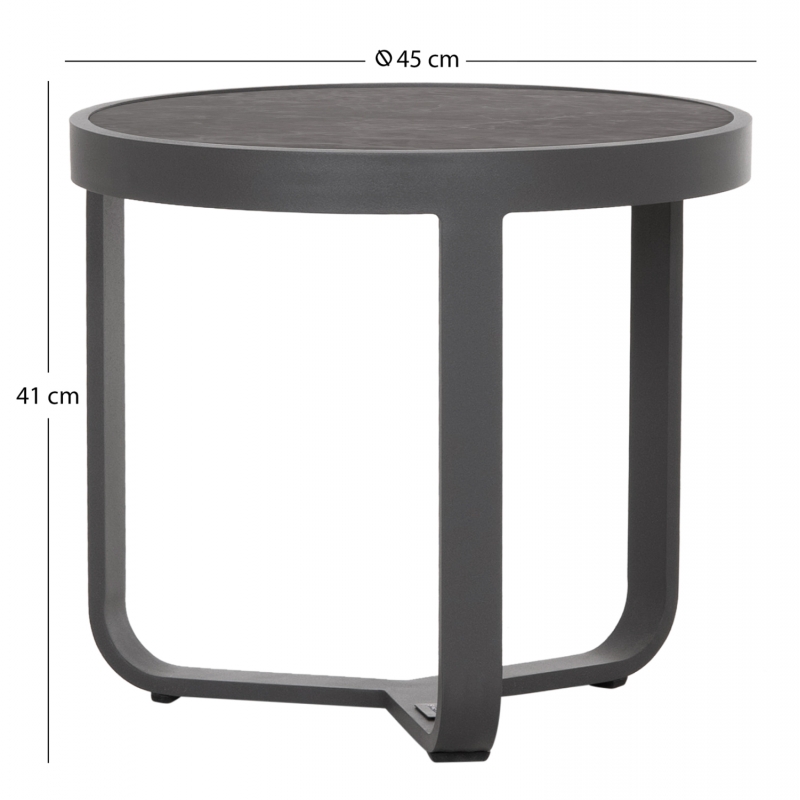 ΤΡΑΠΕΖΑΚΙ ΑΛΟΥΜΙΝΙΟΥ DEVIOUS SM6440.01 ΑΝΘΡΑΚΙ--ΓΚΡΙ SINTERED STONE TOP Φ45x41Υεκ. ΤΡΑΠΕΖΑΚΙ ΑΛΟΥΜΙΝΙΟΥ DEVIOUS SM6440.01 ΑΝΘΡΑΚΙ--ΓΚΡΙ SINTERED STONE TOP Φ45x41Υεκ.