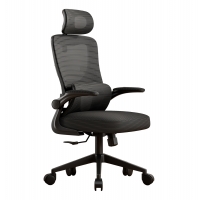 ΚΑΡΕΚΛΑ ΓΡΑΦΕΙΟΥ KESI HM1222.01 ΜΑΥΡO MESH & PP 52x50x122Υεκ.