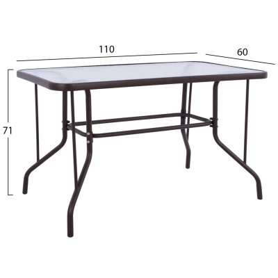 ΣΕΤ ΤΡΑΠΕΖΑΡΙΑΣ 5ΤΜΧ ADAM HM10897.02 ΤΡΑΠΕΖΙ 110x60εκ & 4 ΠΟΛΥΘΡΟΝΕΣ--ΚΑΦΕ