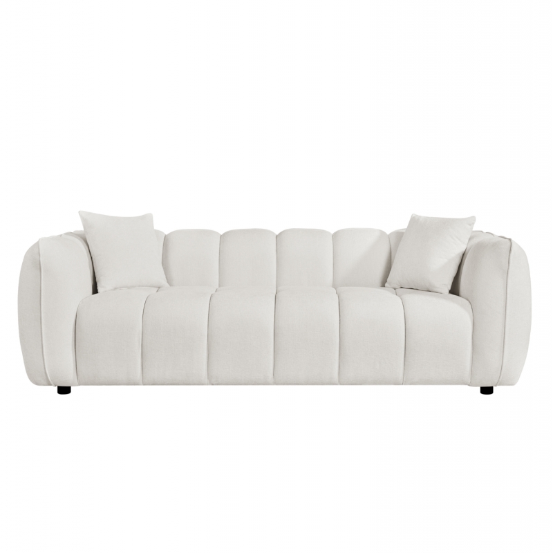 ΚΑΝΑΠΕΣ 3-ΘΕΣΙΟΣ LYKKE HM3323.02 ΕΚΡΟΥ ΥΦΑΣΜΑ 229x89x70Υεκ