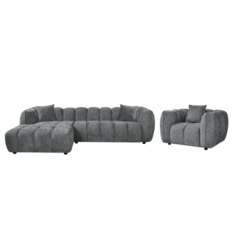 ΣΕΤ ΚΑΝΑΠΕΣ ΓΩΝΙΑ (ΑΡΙΣΤΕΡΗ)-ΠΟΛΥΘΡΟΝΑ LOUNGE LYKKE HM10820.01L ΓΚΡΙ ΥΦΑΣΜΑ ΣΕΤ ΚΑΝΑΠΕΣ ΓΩΝΙΑ (ΑΡΙΣΤΕΡΗ)-ΠΟΛΥΘΡΟΝΑ LOUNGE LYKKE HM10820.01L ΓΚΡΙ ΥΦΑΣΜΑ