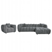 ΣΕΤ ΚΑΝΑΠΕΣ ΓΩΝΙΑ (ΔΕΞΙΑ)-ΠΟΛΥΘΡΟΝΑ LOUNGE LYKKE HM10820.01R ΓΚΡΙ ΥΦΑΣΜΑ ΣΕΤ ΚΑΝΑΠΕΣ ΓΩΝΙΑ (ΔΕΞΙΑ)-ΠΟΛΥΘΡΟΝΑ LOUNGE LYKKE HM10820.01R ΓΚΡΙ ΥΦΑΣΜΑ