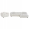 ΣΕΤ ΚΑΝΑΠΕΣ ΓΩΝΙΑ (ΔΕΞΙΑ)-ΠΟΛΥΘΡΟΝΑ LOUNGE LYKKE HM10820.02R ΕΚΡΟΥ ΥΦΑΣΜΑ