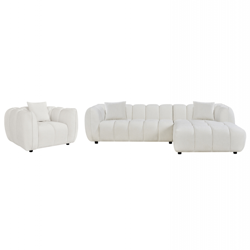 ΣΕΤ ΚΑΝΑΠΕΣ ΓΩΝΙΑ (ΔΕΞΙΑ)-ΠΟΛΥΘΡΟΝΑ LOUNGE LYKKE HM10820.02R ΕΚΡΟΥ ΥΦΑΣΜΑ ΣΕΤ ΚΑΝΑΠΕΣ ΓΩΝΙΑ (ΔΕΞΙΑ)-ΠΟΛΥΘΡΟΝΑ LOUNGE LYKKE HM10820.02R ΕΚΡΟΥ ΥΦΑΣΜΑ