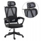 ΚΑΡΕΚΛΑ ΓΡΑΦΕΙΟΥ FRANTIC HM1224.01 ΜΑΥΡO MESH & ΠΟΛΥΠΡΟΠΥΛΕΝΙΟ 60x60x134Υεκ